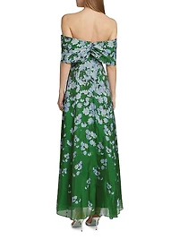 Kennedy Floral Off-The Shoulder Gown