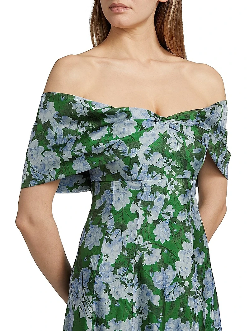 Kennedy Floral Off-The Shoulder Gown