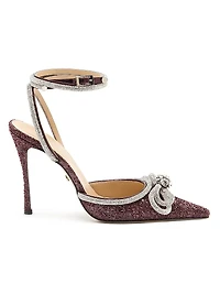 95MM Embellished Glitter Satin Pumps