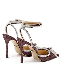 95MM Embellished Glitter Satin Pumps