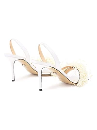 85MM Floating Pearl Satin Sandals
