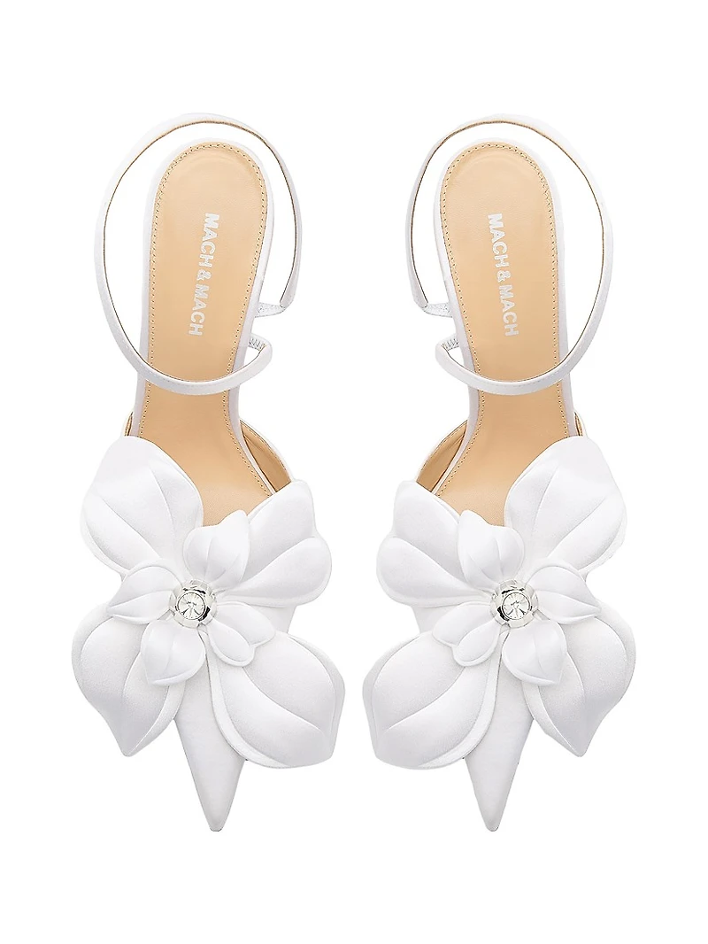 Orchid 95MM Satin Pointed Toe Pumps