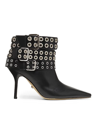 Buckle Belt 95MM Leather Ankle Boots