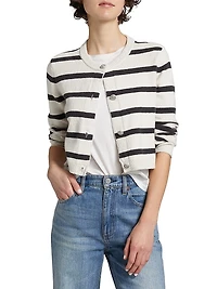 Striped Crop Cardigan