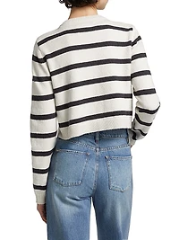 Striped Crop Cardigan