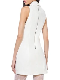 Meritt Linen-Blend Tuxedo Minidress