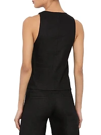 Mazie Deep V-Neck Slim Vest