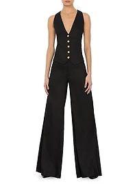 Mazie Deep V-Neck Slim Vest