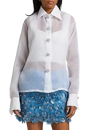 Laura Embellished Organza Blouse