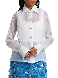 Laura Embellished Organza Blouse