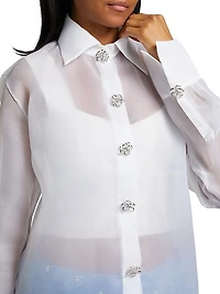 Laura Embellished Organza Blouse