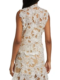 Karol Floral Embroidered Lace Top