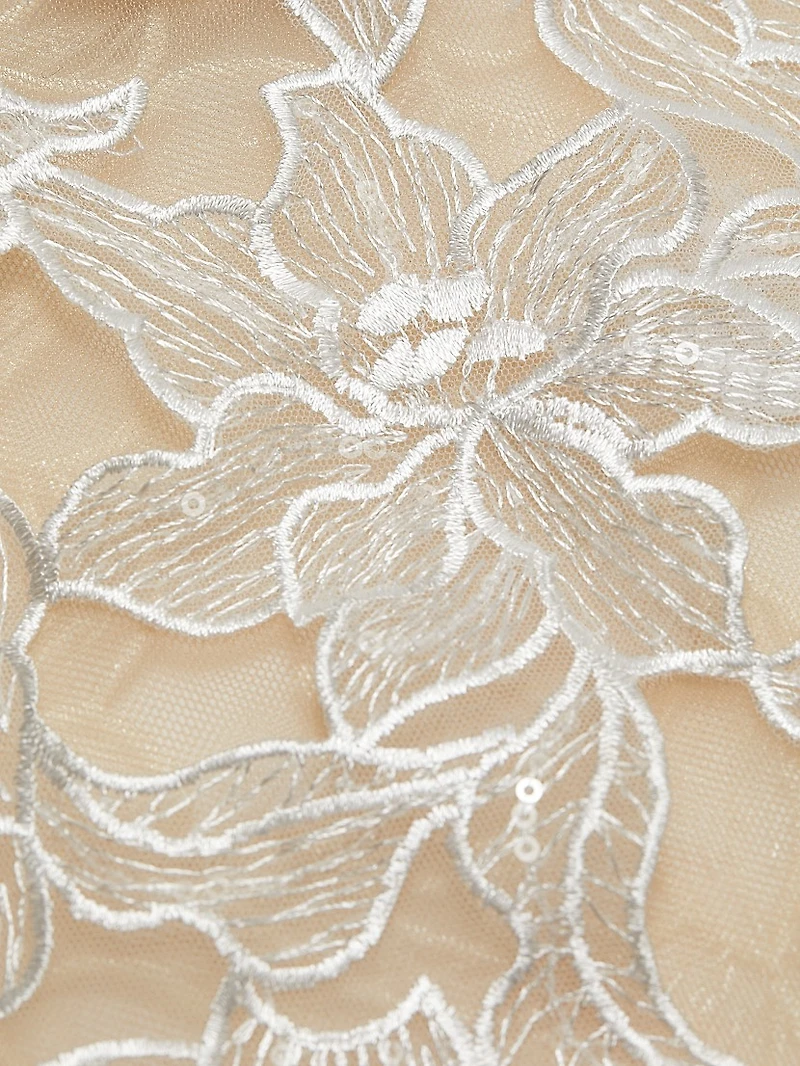 Karol Floral Embroidered Lace Top