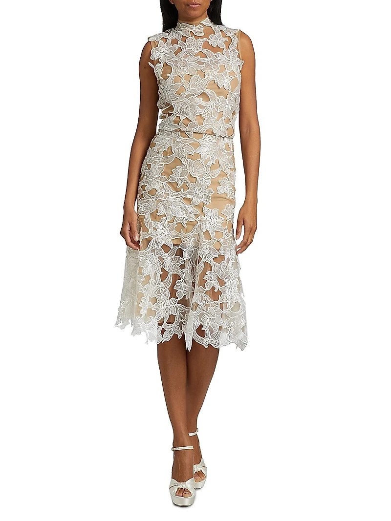 Karol Floral Embroidered Lace Top