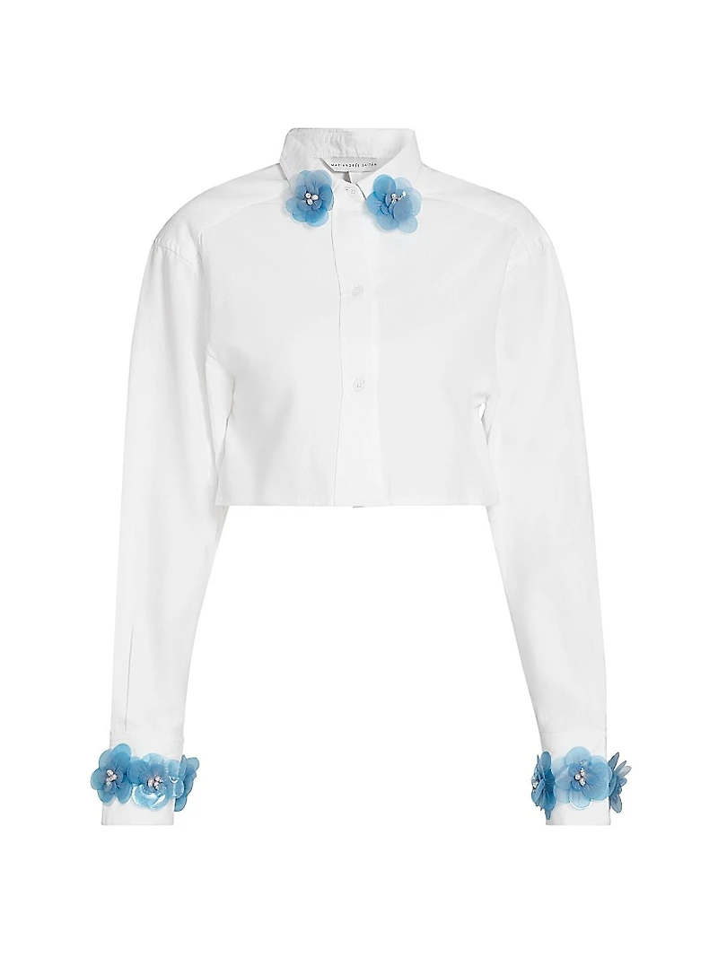 Movement Julia Organza Cotton Cropped Blouse