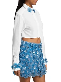 Movement Julia Organza Cotton Cropped Blouse