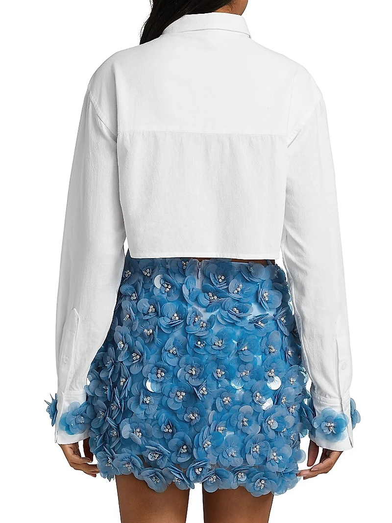 Movement Julia Organza Cotton Cropped Blouse