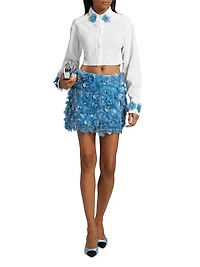 Movement Julia Organza Cotton Cropped Blouse