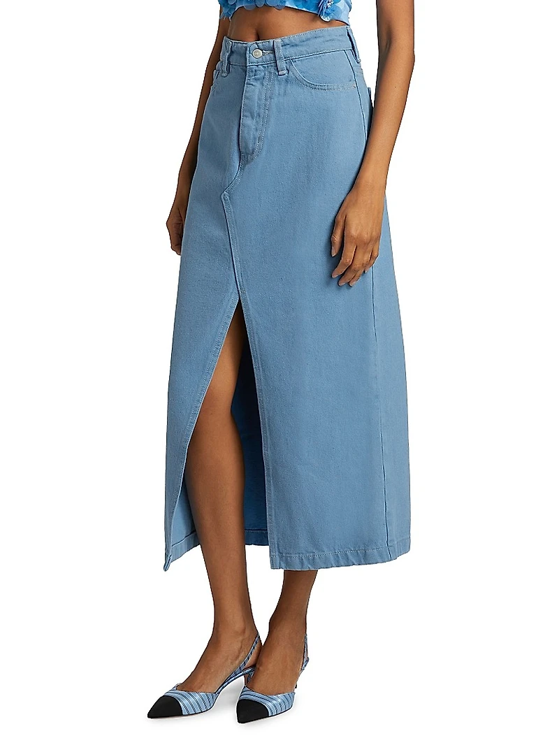 Kim Denim Midi-Skirt