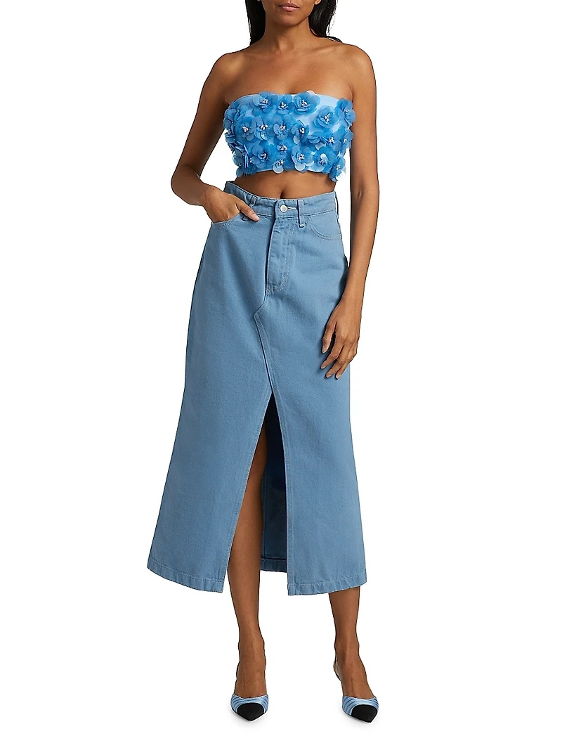 Kim Denim Midi-Skirt