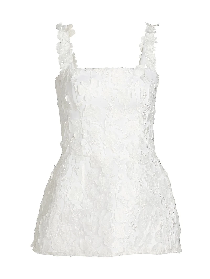 Marie Floral Lace Peplum Top