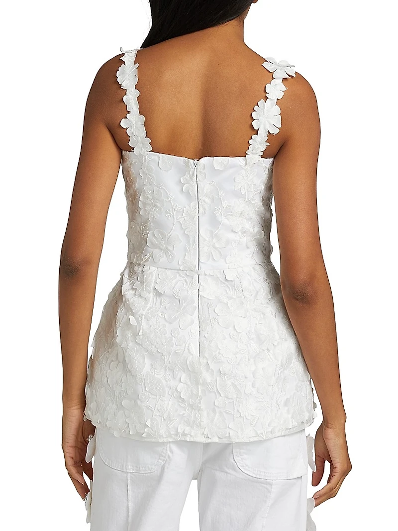 Marie Floral Lace Peplum Top