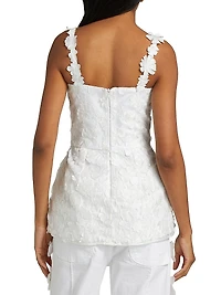 Marie Floral Lace Peplum Top