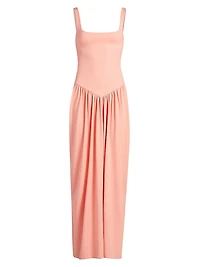 Viana Pleated Maxi Dress