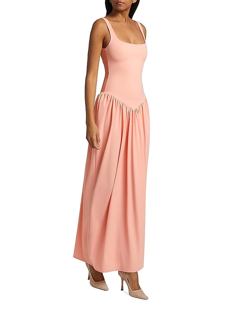Viana Pleated Maxi Dress