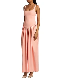 Viana Pleated Maxi Dress