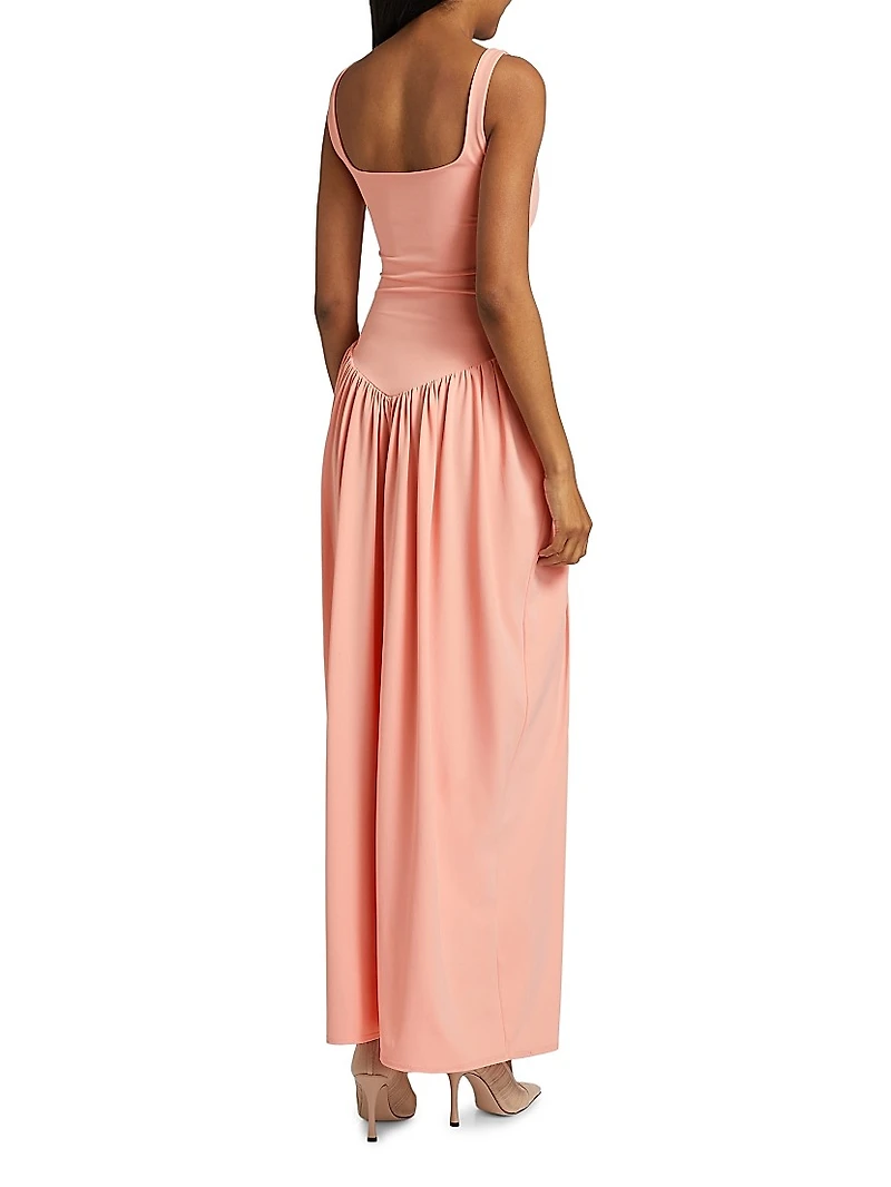 Viana Pleated Maxi Dress