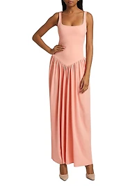 Viana Pleated Maxi Dress