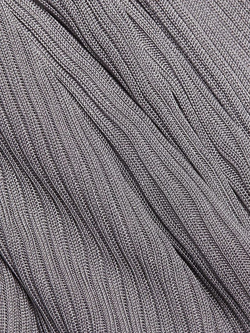 Rib-Knit Twist-Back Maxi Dress