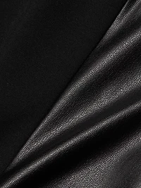 Faux Leather Racerback Bodysuit