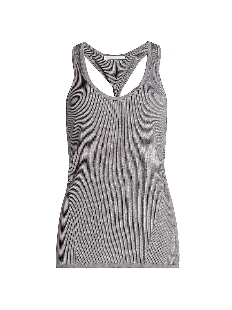 Rib-Knit Twist-Back Tank