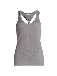 Rib-Knit Twist-Back Tank