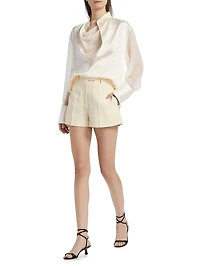 Tailored Flared Shorts