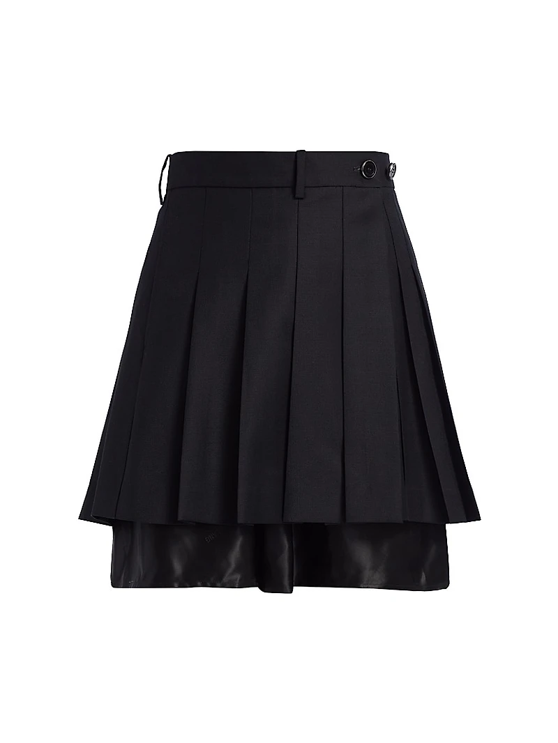Natura Wool Pleated Skort