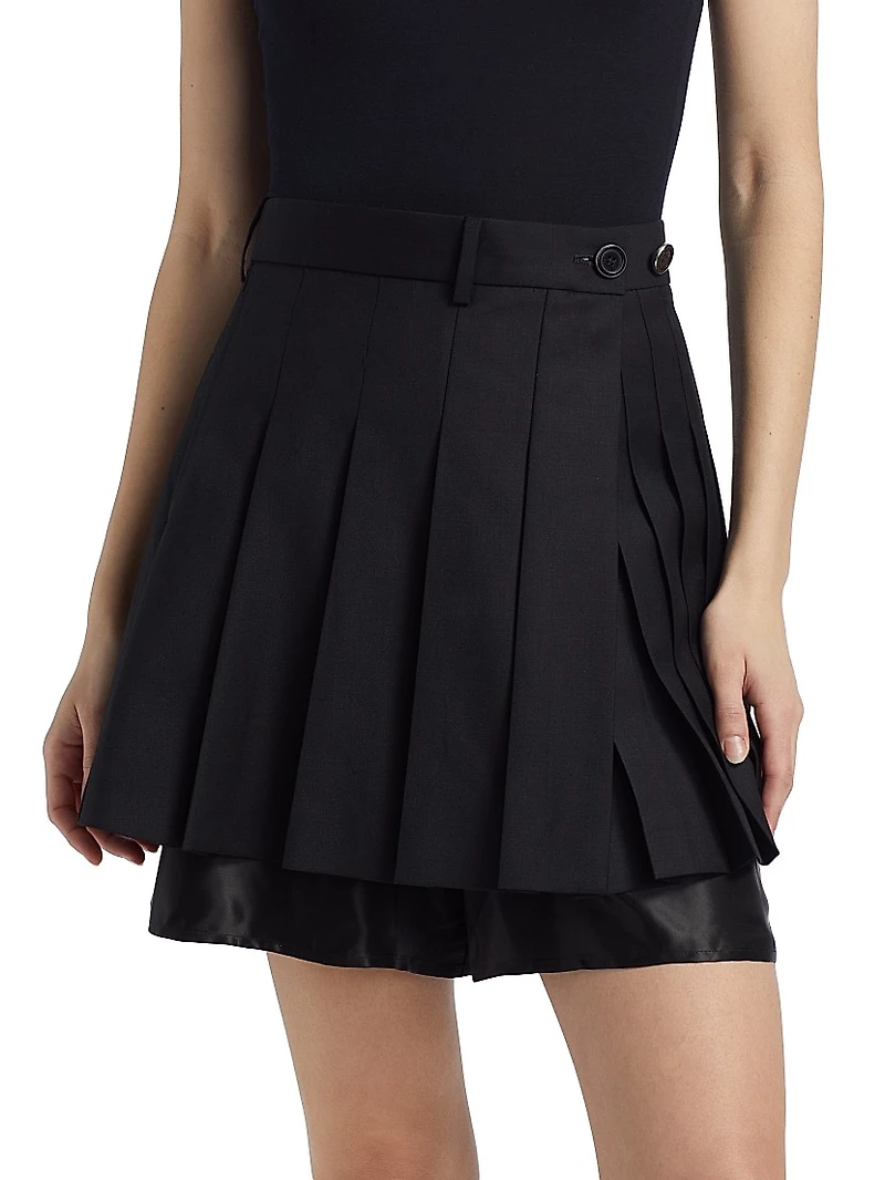 Natura Wool Pleated Skort
