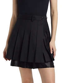 Natura Wool Pleated Skort