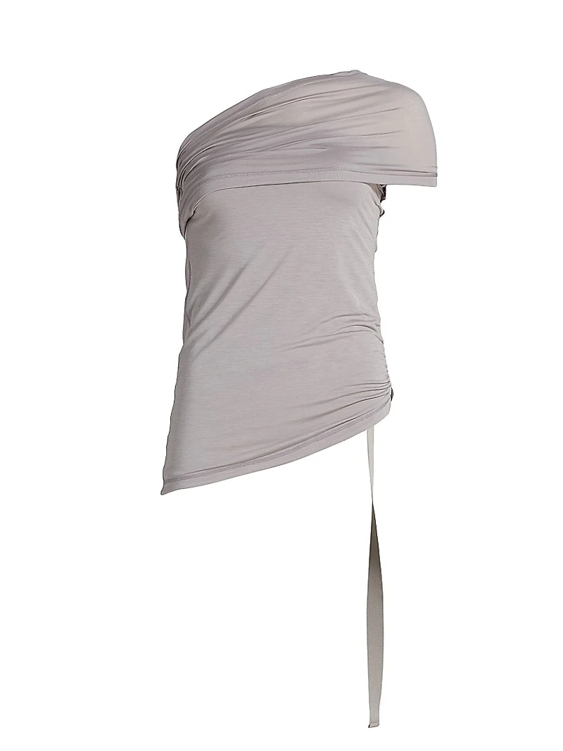 Protection Asymmetric Ruched Top