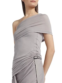 Protection Asymmetric Ruched Top