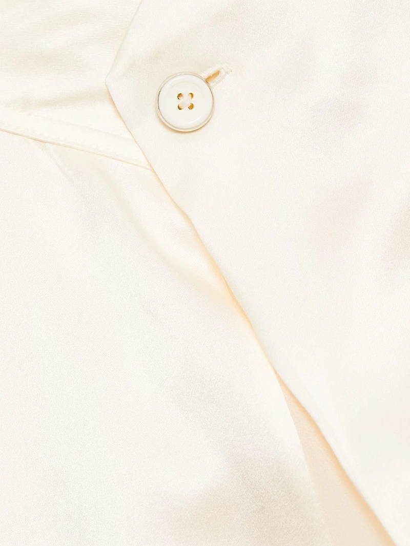 Silk Charmeuse Cowlneck Shirt