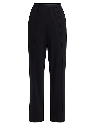 Pintuck Straight-Leg Pants