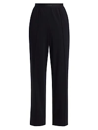 Pintuck Straight-Leg Pants