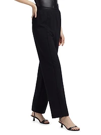 Pintuck Straight-Leg Pants