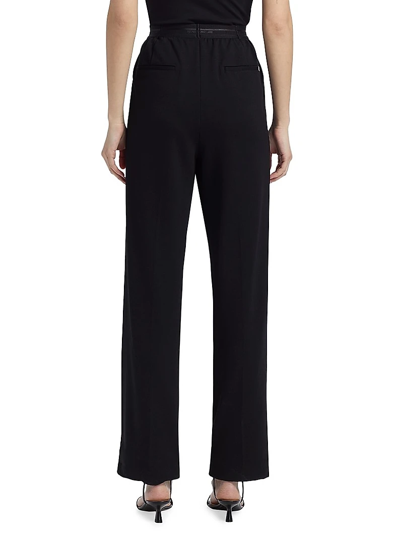 Pintuck Straight-Leg Pants