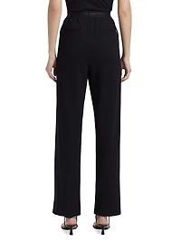 Pintuck Straight-Leg Pants