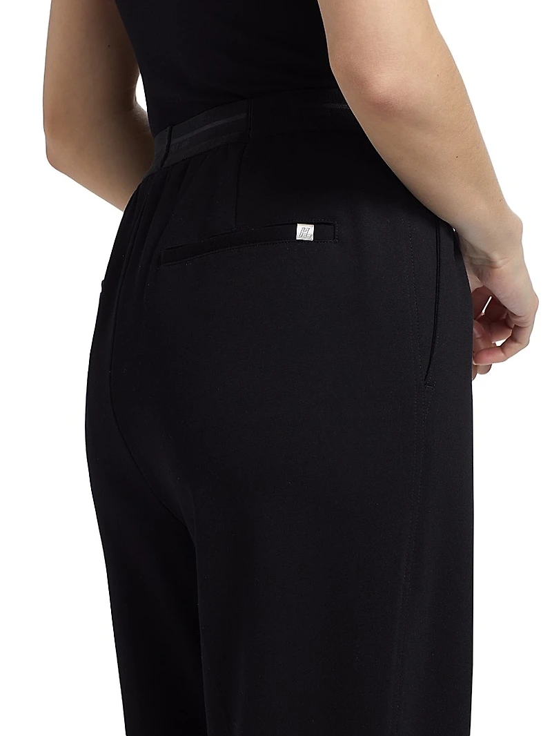 Pintuck Straight-Leg Pants