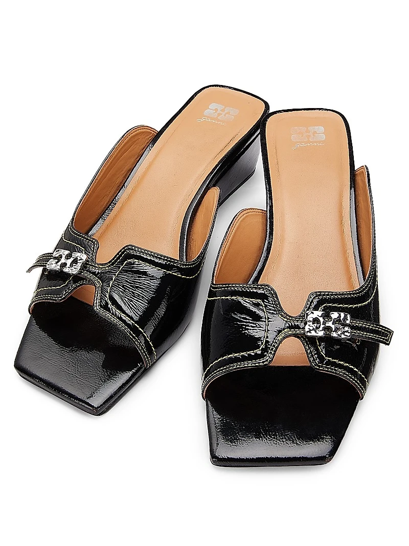 Butterfly Wedge Mule Sandals